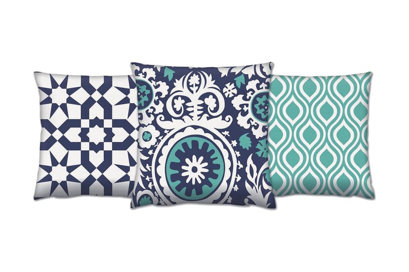 Tyyny Gravel 43x43 cm 3-pak, Monivärinen