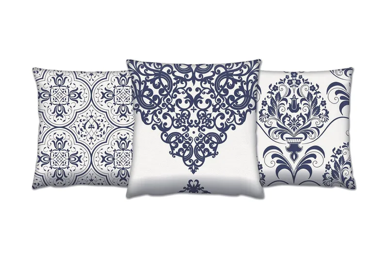 Tyyny Gravel 43x43 cm 3-pak, Monivärinen