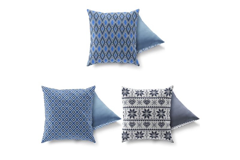 Tyyny Gravel 43x43 cm 3-pak - Monivärinen - Kodintekstiilit & matot - Tyyny & torkkupeitto - Koristetyynyt