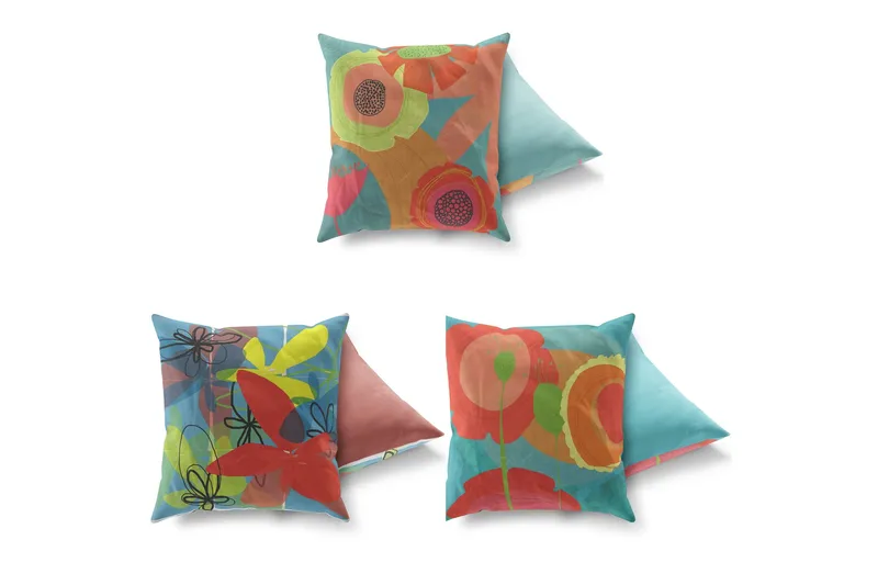 Tyyny Gravel 43x43 cm 3-pak - Monivärinen - Kodintekstiilit & matot - Tyyny & torkkupeitto - Koristetyynyt