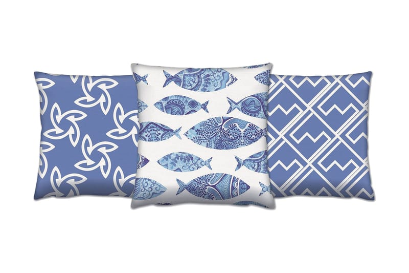 Tyyny Gravel 43x43 cm 3-pak - Monivärinen - Kodintekstiilit & matot - Tyyny & torkkupeitto - Koristetyynyt