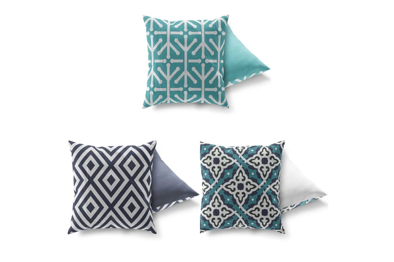 Tyyny Gravel 43x43 cm 3-pak - Monivärinen - Kodintekstiilit & matot - Tyyny & torkkupeitto - Koristetyynyt