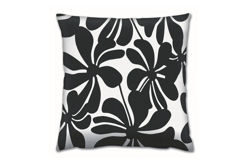 Tyyny Gravel 43x43 cm, Musta/Valkoinen