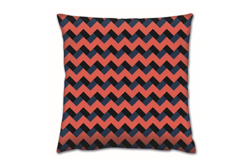 Tyyny Gravel 43x43 cm - Oranssi/Musta - Kodintekstiilit & matot - Tyyny & torkkupeitto - Koristetyynyt