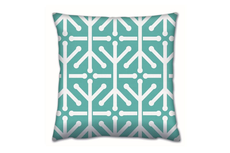 Tyyny Gravel 43x43 cm, Turkoosi/Valkoinen