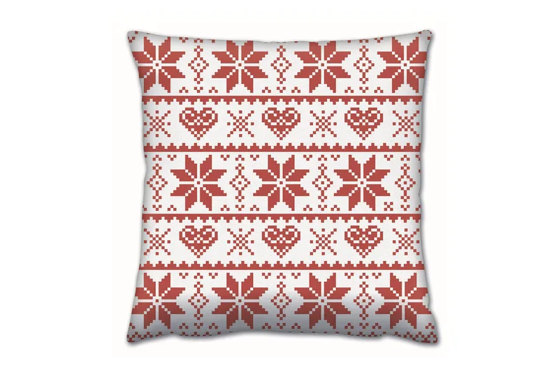 Tyyny Gravel 43x43 cm, Punainen/Valkoinen