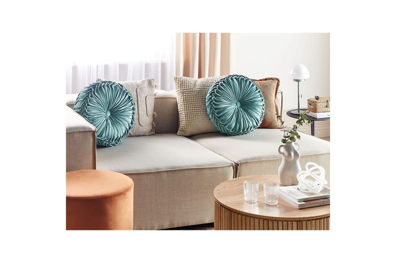 Koristetyynyt Udala setti 2 kpl Sininen - Sininen - Kodintekstiilit & matot - Tyyny & torkkupeitto - Ulkotyyny