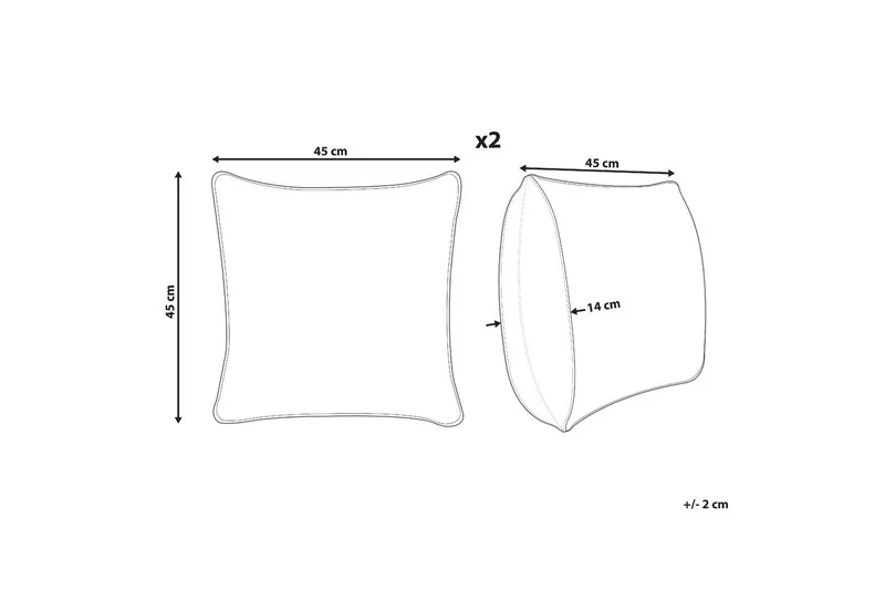 Koristetyynyt Vallota 2 kpl - Kodintekstiilit & matot - Tyyny & torkkupeitto - Ulkotyyny