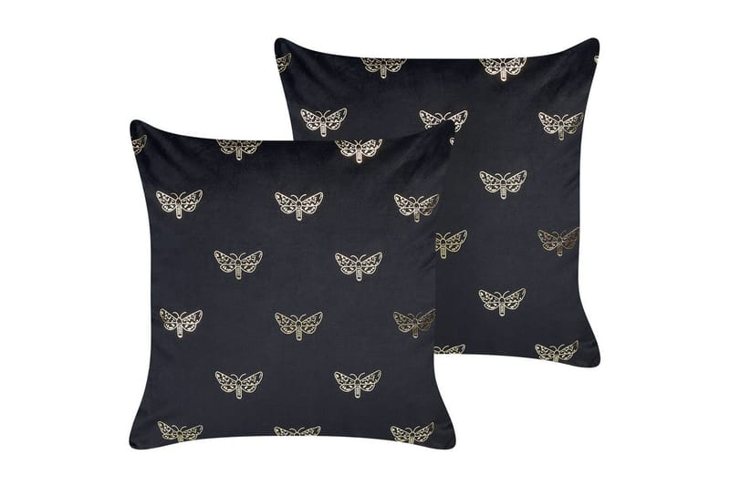 Koristetyynyt Yuzuri sarja 2 Musta/Kulta - Musta/Kulta - Kodintekstiilit & matot - Tyyny & torkkupeitto - Koristetyynyt