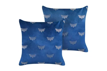 Koristetyynyt Yuzuri sarja 2 Sininen/Hopea