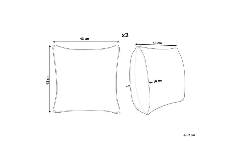 Koristetyynyt Zinnia sarja 2 Sininen, Neliö - Sininen, Neliö - Kodintekstiilit & matot - Tyyny & torkkupeitto - Koristetyynyt