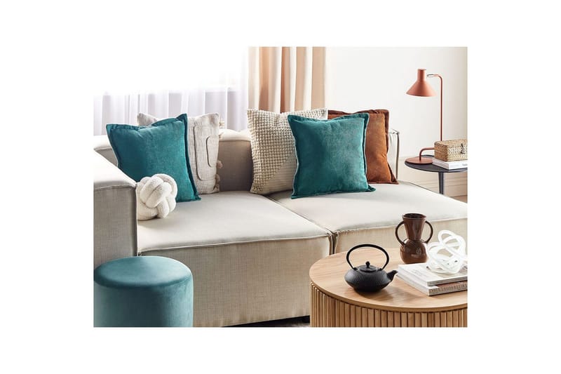 Koristetyynyt Zinnia sarja 2 Sininen, Neliö - Sininen, Neliö - Kodintekstiilit & matot - Tyyny & torkkupeitto - Koristetyynyt