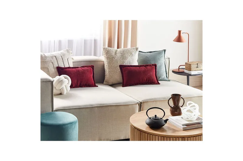 Koristetyynyt Zinnia sarja 2 Punainen, Suorakulmio - Punainen, Suorakulmio - Kodintekstiilit & matot - Tyyny & torkkupeitto - Koristetyynyt