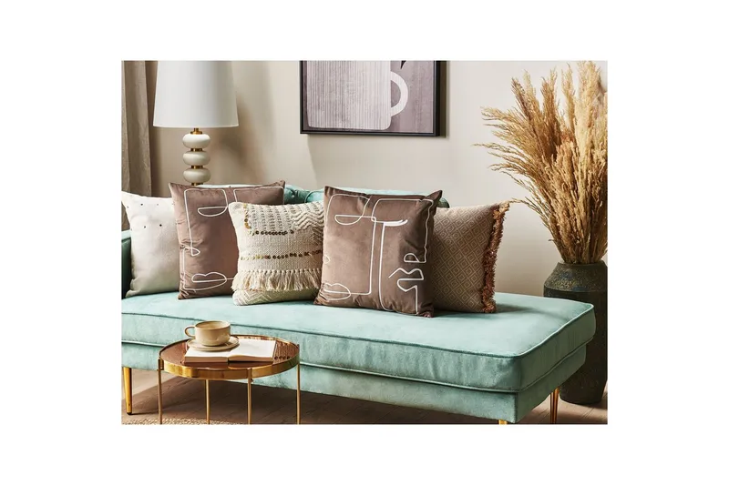 Koristetyynyt Philodendron setti, 2 kpl Ruskea/Valkoinen - Ruskea/Valkoinen - Kodintekstiilit & matot - Tyyny & torkkupeitto - Koristetyynyt