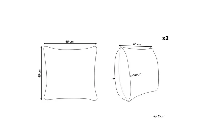 Koristetyynyt Pumila 2 kpl Vihreä - Vihreä - Kodintekstiilit & matot - Tyyny & torkkupeitto - Koristetyynyt
