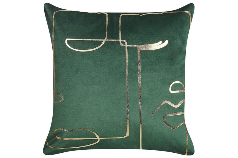 Koristetyynyt Philodendron setti, 2 kpl Vihreä/Kulta - Vihreä/Kulta - Kodintekstiilit & matot - Tyyny & torkkupeitto - Koristetyynyt