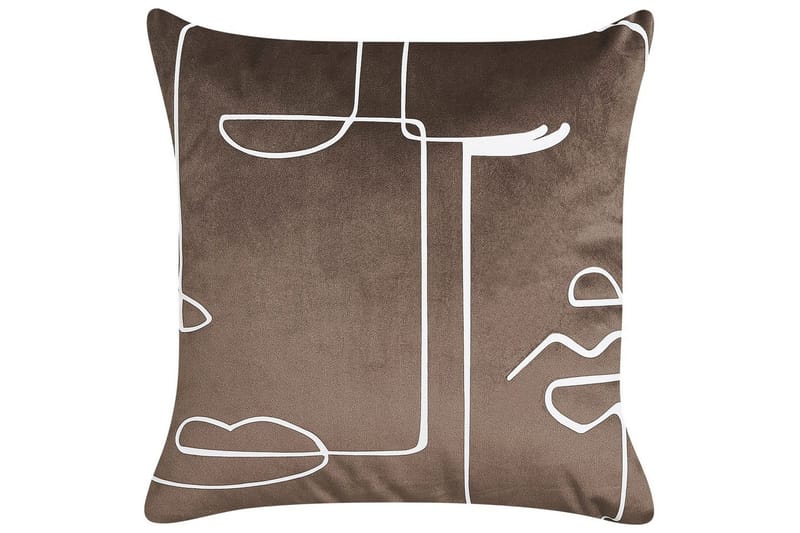 Koristetyynyt Philodendron setti, 2 kpl Ruskea/Valkoinen - Ruskea/Valkoinen - Kodintekstiilit & matot - Tyyny & torkkupeitto - Koristetyynyt