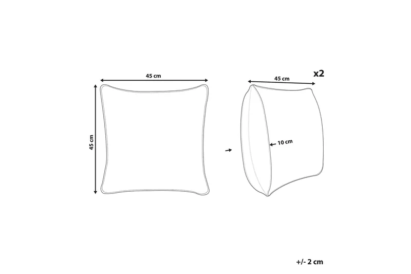 Langford Ulkotyyny 45x45 cm - Vihreä - Kodintekstiilit & matot - Tyyny & torkkupeitto - Ulkotyyny