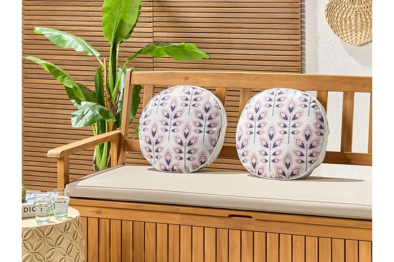 Latiano Ulkotyyny 40 cm Pyöreä - Beige/Vaaleanpunainen - Kodintekstiilit & matot - Tyyny & torkkupeitto - Ulkotyyny