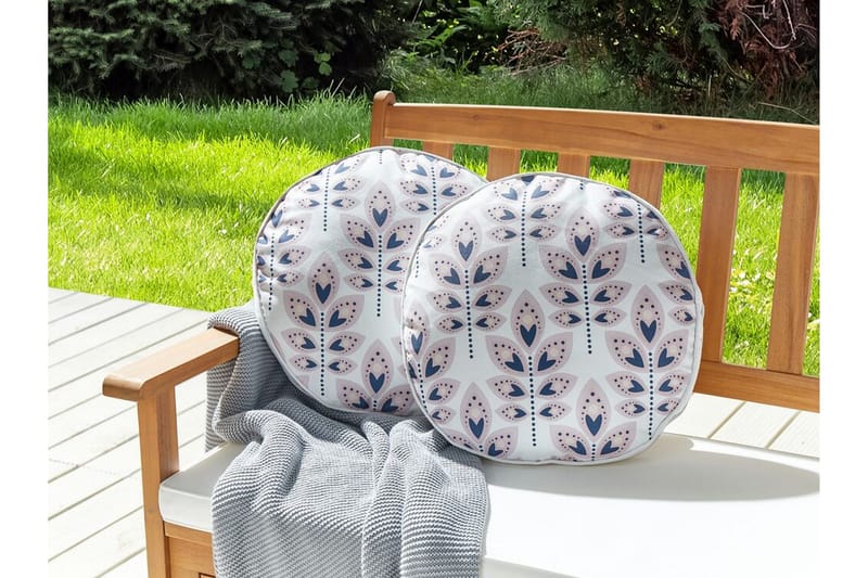 Latiano Ulkotyyny 40 cm Pyöreä - Beige/Vaaleanpunainen - Kodintekstiilit & matot - Tyyny & torkkupeitto - Ulkotyyny