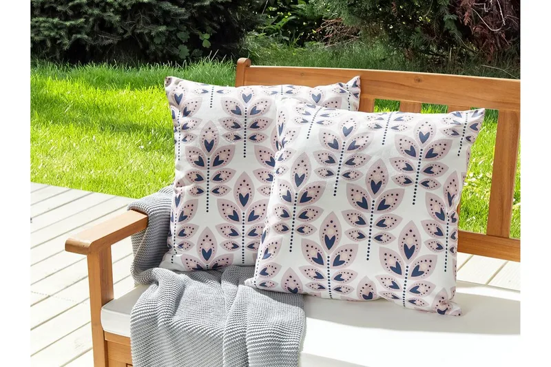 Latiano Ulkotyyny 45x45 cm - Beige/Vaaleanpunainen - Kodintekstiilit & matot - Tyyny & torkkupeitto - Ulkotyyny