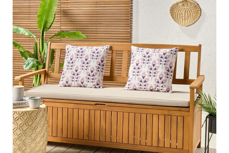 Latiano Ulkotyyny 45x45 cm - Beige/Vaaleanpunainen - Kodintekstiilit & matot - Tyyny & torkkupeitto - Ulkotyyny