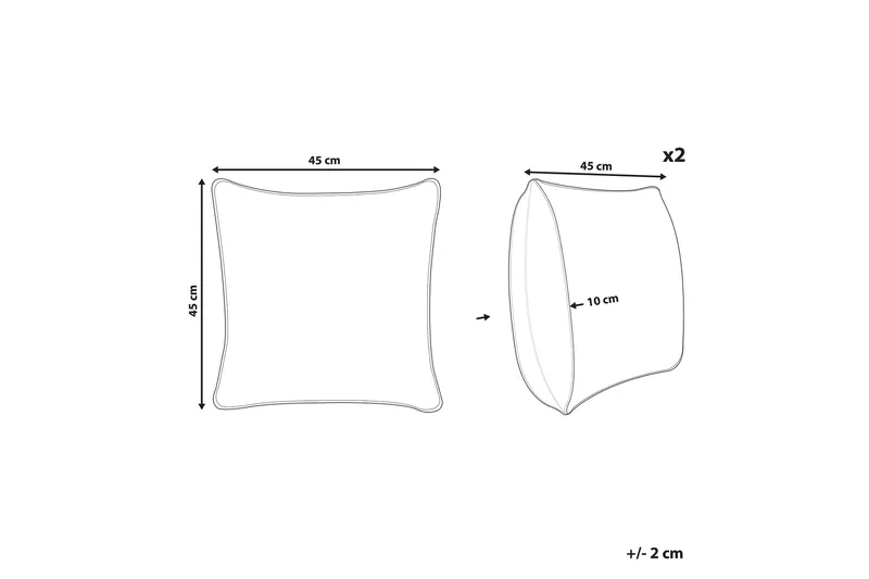 Latiano Ulkotyyny 45x45 cm - Beige/Vaaleanpunainen - Kodintekstiilit & matot - Tyyny & torkkupeitto - Ulkotyyny