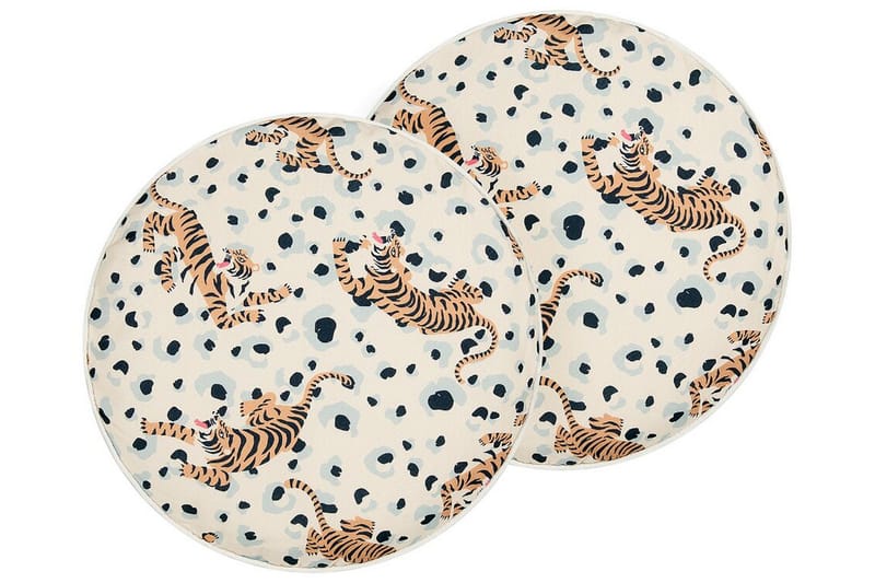 Matino Ulkotyyny 40 cm Pyöreä - Beige/Sininen/Ruskea - Kodintekstiilit & matot - Tyyny & torkkupeitto - Ulkotyyny
