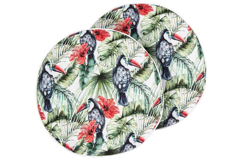 Padua Ulkotyyny 40 cm Pyöreä - Vihreä/Punainen/Musta - Kodintekstiilit & matot - Tyyny & torkkupeitto - Ulkotyyny