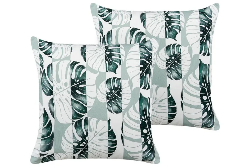 Piero Ulkotyyny 45x45 cm - Vihreä/Valkoinen - Kodintekstiilit & matot - Tyyny & torkkupeitto - Ulkotyyny