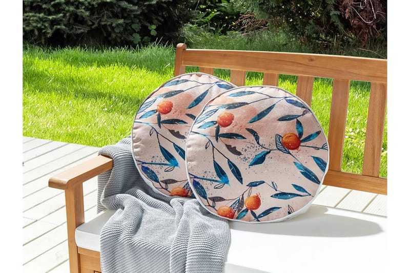 Richelu Ulkotyyny 40 cm Pyöreä - Oranssi - Kodintekstiilit & matot - Tyyny & torkkupeitto - Ulkotyyny