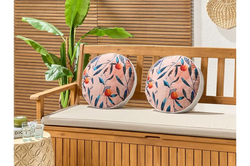 Richelu Ulkotyyny 40 cm Pyöreä - Oranssi - Kodintekstiilit & matot - Tyyny & torkkupeitto - Ulkotyyny