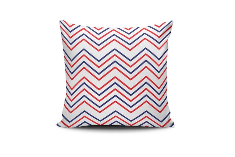 Rivorn Koristetyyny 43x43 cm, Punainen/Valkoinen