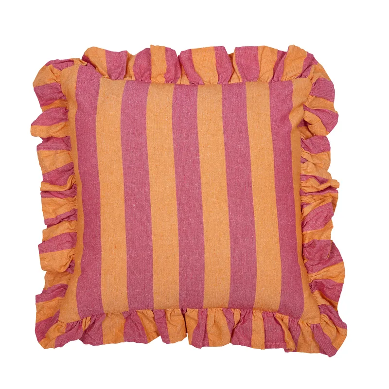 Rovik koristetyynynpäällinen 45x45 cm, Oranssi/vaaleanpunainen