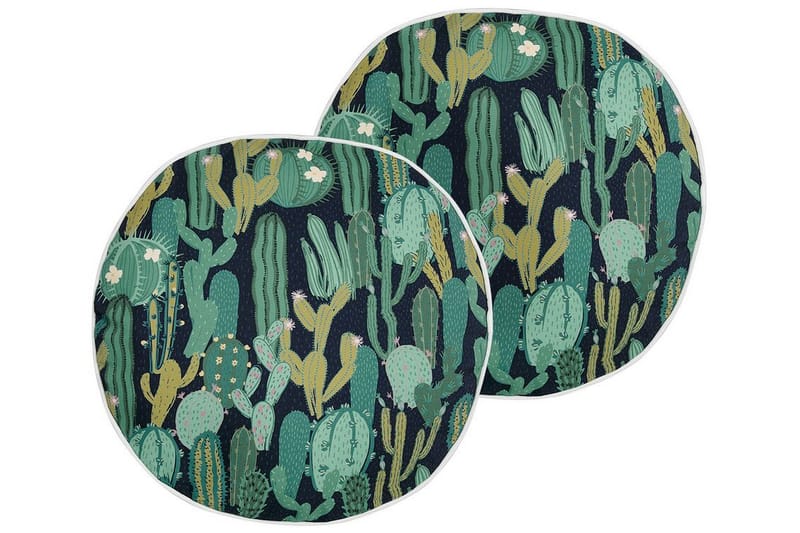 Ruffano Ulkotyyny 40 cm Pyöreä - Vihreä Sininen - Kodintekstiilit & matot - Tyyny & torkkupeitto - Ulkotyyny