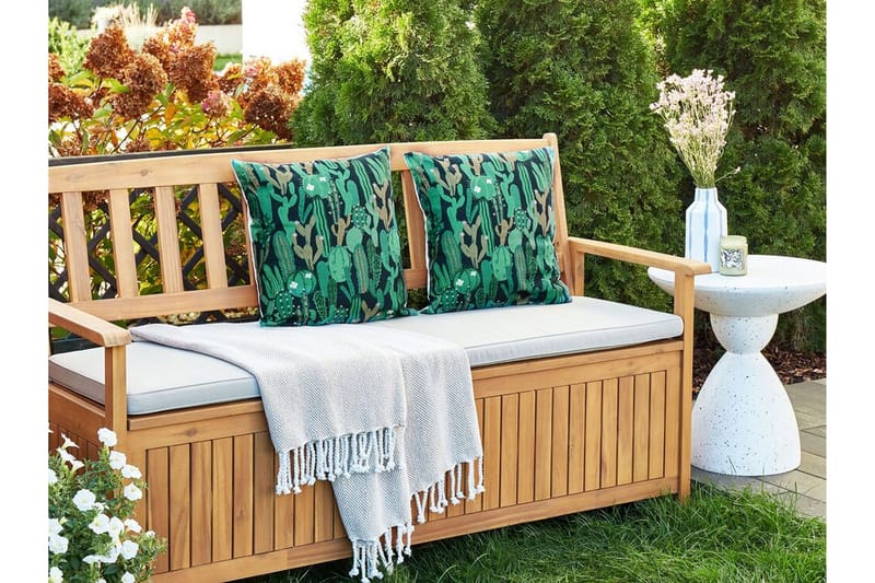 Ruffano Ulkotyyny 45x45 cm - Vihreä Sininen - Kodintekstiilit & matot - Tyyny & torkkupeitto - Ulkotyyny