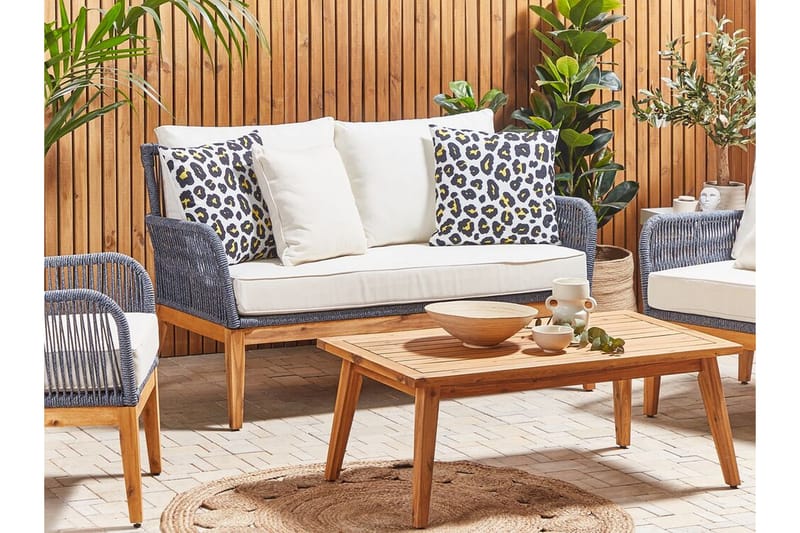 Runge Ulkotyyny 45x45 cm - Valkoinen/Musta/Keltainen - Kodintekstiilit & matot - Tyyny & torkkupeitto - Ulkotyyny