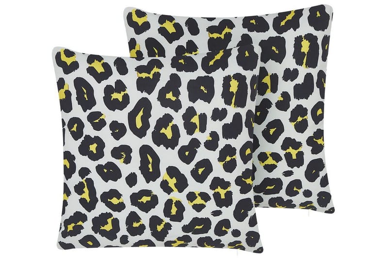 Runge Ulkotyyny 45x45 cm - Valkoinen/Musta/Keltainen - Kodintekstiilit & matot - Tyyny & torkkupeitto - Ulkotyyny