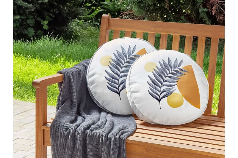 Saguenay Ulkotyyny 40 cm Pyöreä - Valkoinen/Musta/Oranssi/Keltainen - Huonekalut - Pöytä & ruokailuryhmä - Sohvapöytä