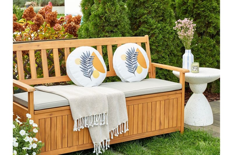 Saguenay Ulkotyyny 40 cm Pyöreä - Valkoinen/Musta/Oranssi/Keltainen - Huonekalut - Pöytä & ruokailuryhmä - Sohvapöytä