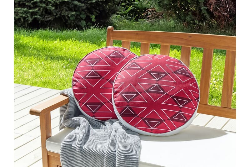 Santa Rosa Ulkotyyny 40 cm Pyöreä 2 kpl - Pinkki/Valkoinen - Kodintekstiilit & matot - Tyyny & torkkupeitto - Ulkotyyny