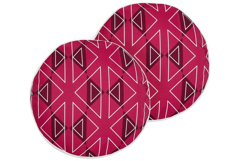 Santa Rosa Ulkotyyny 40 cm Pyöreä - Pinkki/Valkoinen - Kodintekstiilit & matot - Tyyny & torkkupeitto - Ulkotyyny