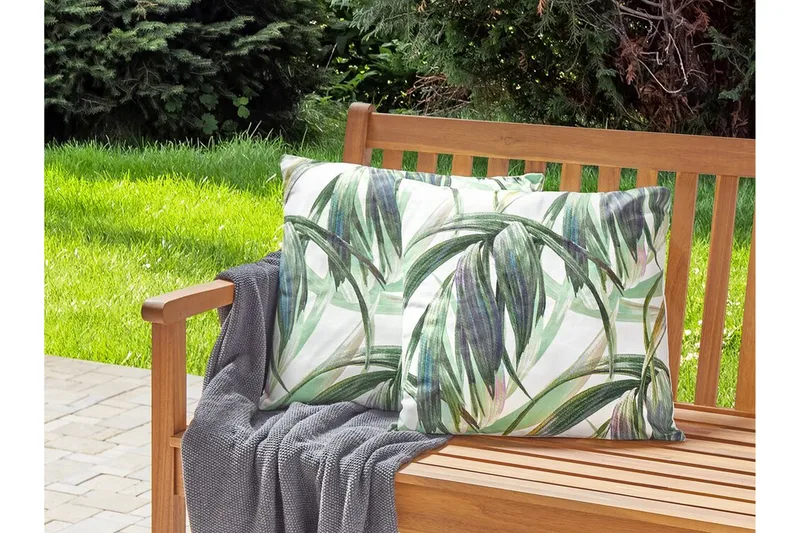 Sorel Ulkotyyny 45x45 cm - Vihreä/Valkoinen - Kodintekstiilit & matot - Tyyny & torkkupeitto - Ulkotyyny