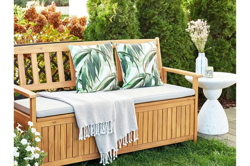 Sorel Ulkotyyny 45x45 cm - Vihreä/Valkoinen - Kodintekstiilit & matot - Tyyny & torkkupeitto - Ulkotyyny