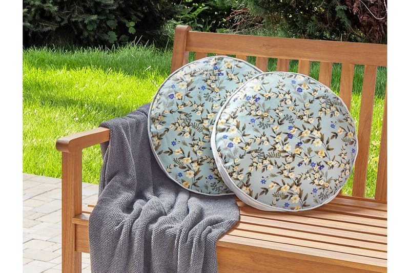 Specchia Ulkotyyny 40 cm Pyöreä - Sininen/Vihreä/Keltainen - Kodintekstiilit & matot - Tyyny & torkkupeitto - Ulkotyyny