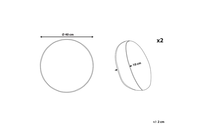 Specchia Ulkotyyny 40 cm Pyöreä 2 kpl - Sininen/Vihreä/Keltainen - Kodintekstiilit & matot - Tyyny & torkkupeitto - Ulkotyyny