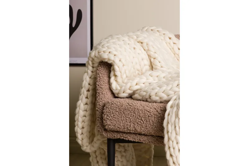 Kate-viltti 130x170 cm - Beige - Kodintekstiilit & matot - Tyyny & torkkupeitto - Torkkupeitto & viltti - Sherpapeitto