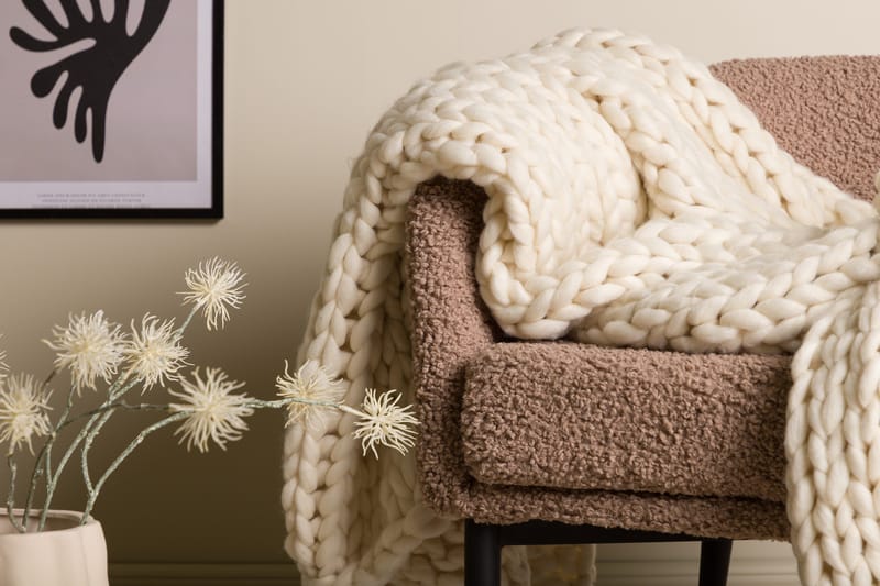 Kate-viltti 130x170 cm - Beige - Kodintekstiilit & matot - Tyyny & torkkupeitto - Torkkupeitto & viltti - Sherpapeitto
