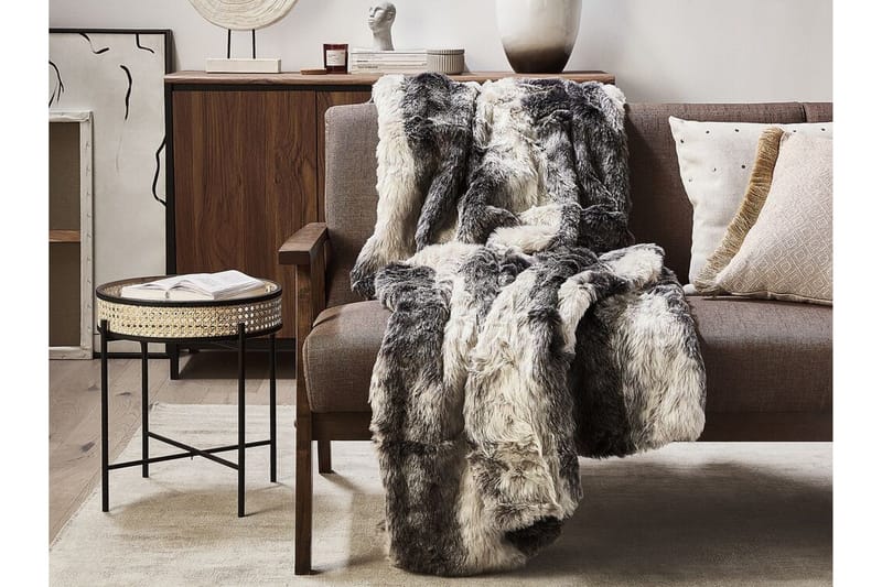 Peitto Alfoukra 150x200 cm Kaksipuolinen - Harmaa/Valkoinen - Kodintekstiilit & matot - Tyyny & torkkupeitto - Torkkupeitto & viltti - Sherpapeitto