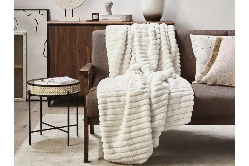 Peitto Sharrow 150x200 cm Kaksipuolinen - Valkoinen - Kodintekstiilit & matot - Tyyny & torkkupeitto - Torkkupeitto & viltti - Sherpapeitto